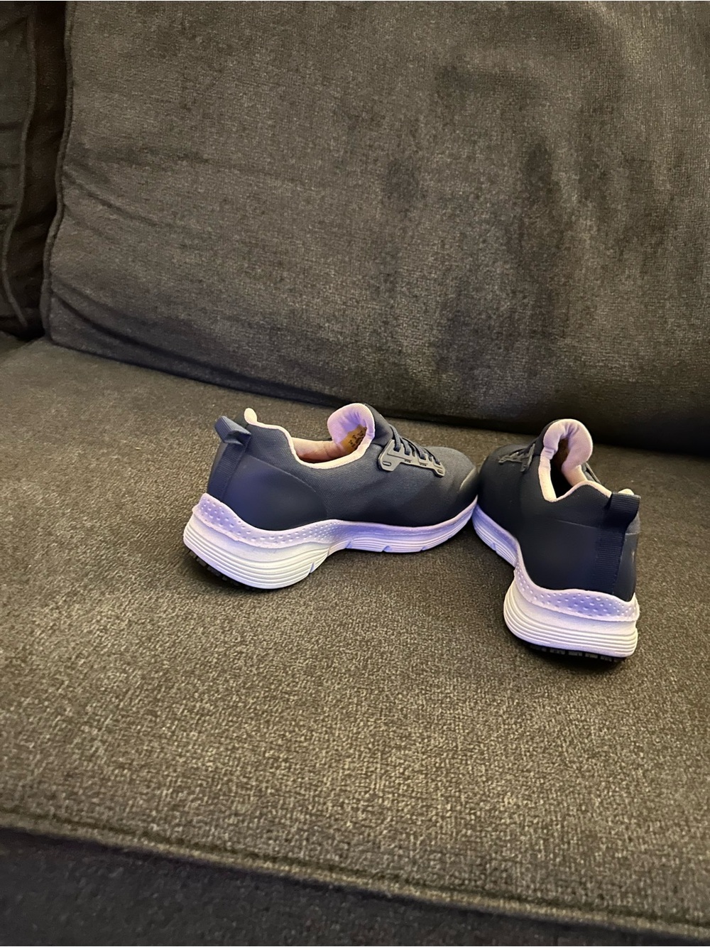 Skechers Navy Sneakers with Light Purple Accents